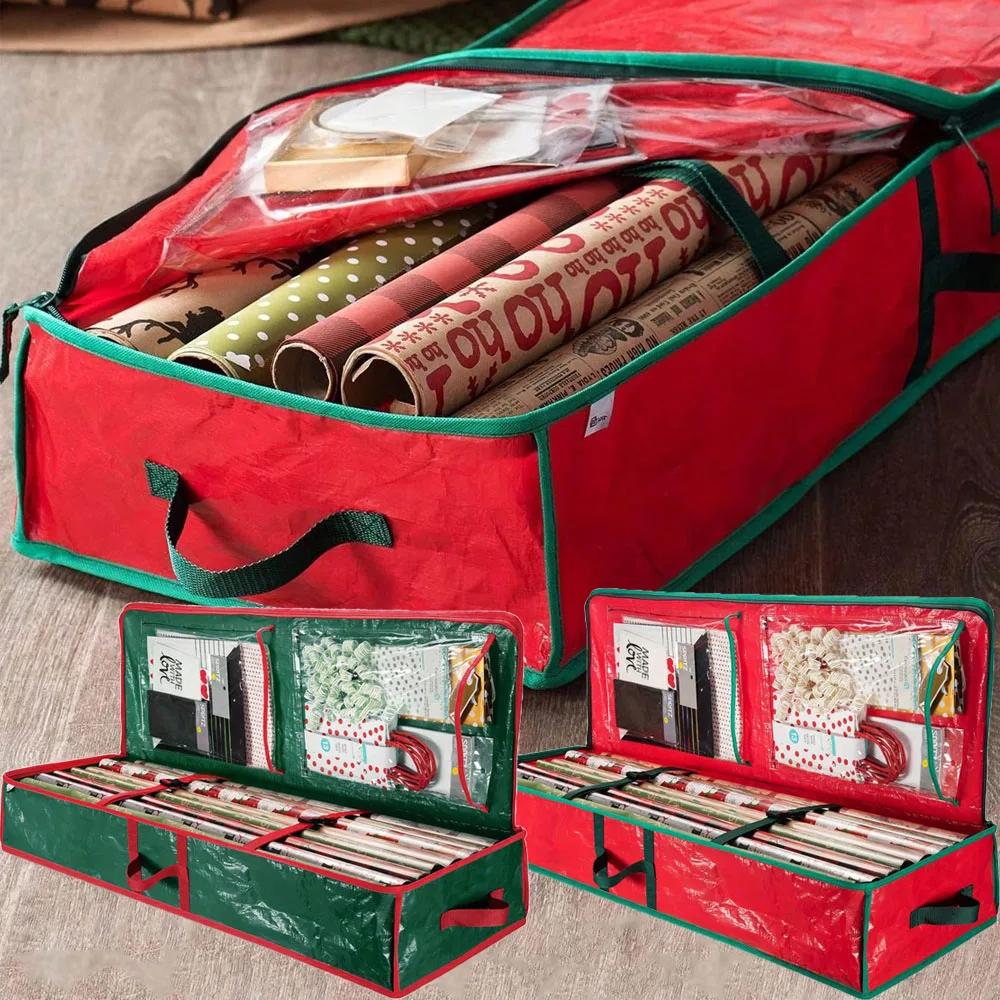 Oxford Cloth Christmas Tree Storage Bag Moisture-proof Bed Bottom Storage Bag Christmas Decoration Gift Sorting Storage Box