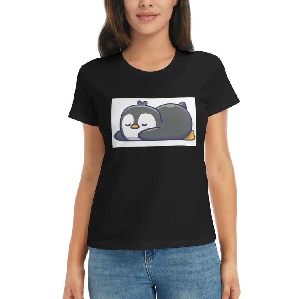 Women TShirt Penguin Summer Short Sleeve Tees ONeck Cotton T Shirts Clothes Tops Streetwear