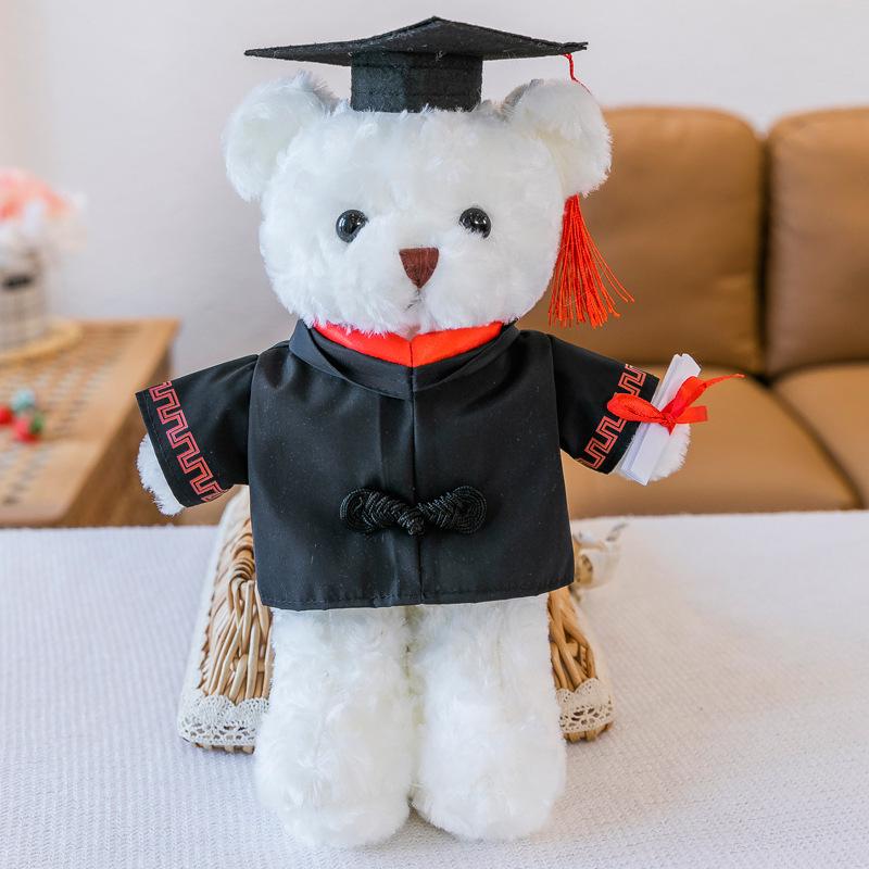 Graduation Teddy Bear Keychain with Mortarboard & Gown - Perfect College Grad Gift