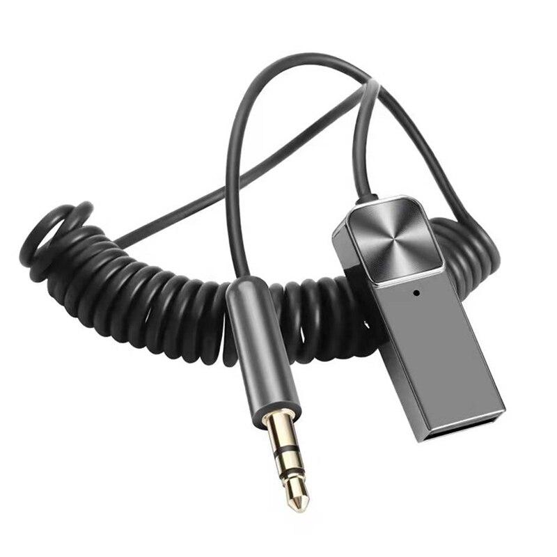 

Bluetooth Audio Receiver Stereo Dongle USB To 3.5mm Jack Car Audio Aux Wireless Adapter Handsfree For Car Receiver BT Transmit чорний