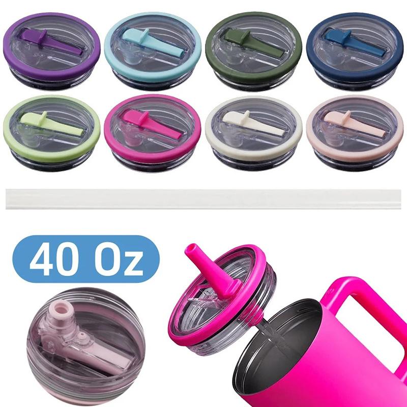 Náhradní víko 40 oz odklápěcí slámkové víčko vhodné pro pohárek nepropustný proti rozstřiku odolný proti rozstřiku Horní výměnný kryt pohárku pro opakované použití