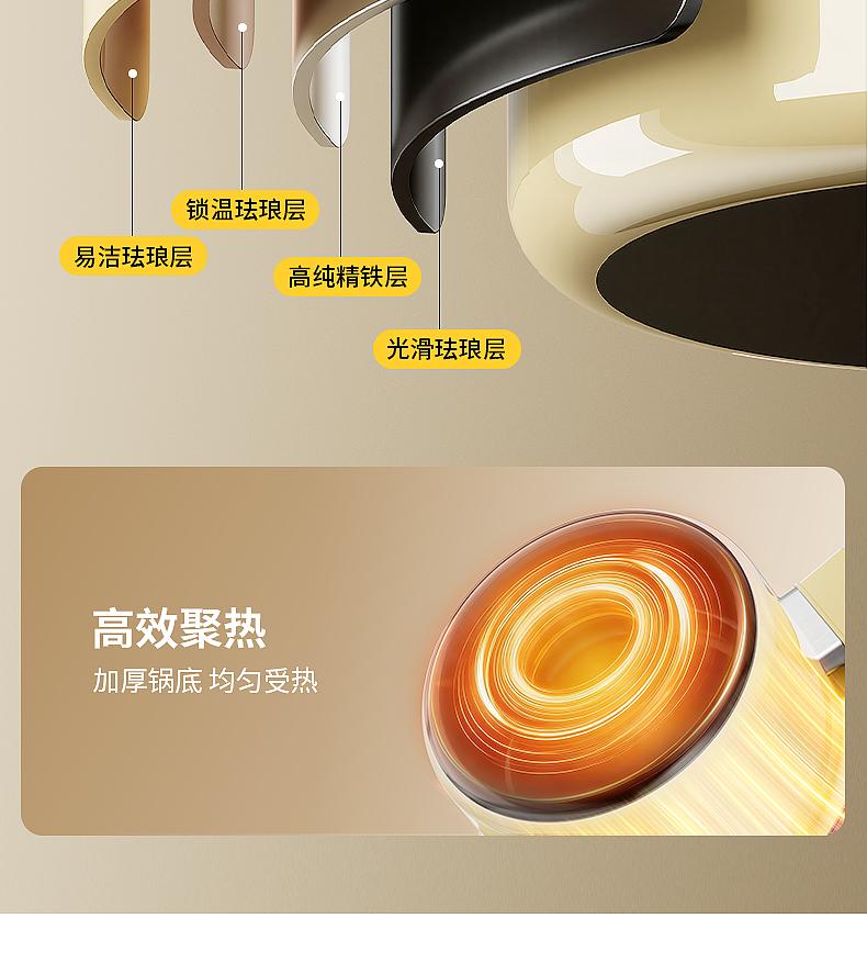 Sanhe Intelligent Pressure Micro Pressure Soup Pot Enamel Pot Thickened Lock Fresh Soup Pot Double Ears