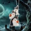 2/3/5/8/10Pcs Halloween Keychain Pendant 2D Spooky Ghost Pumpkin Design Acrylic Halloween Decoration Keychain Pendant