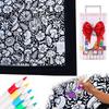24Color Pens DIY Coloring Blanket with Markers Color Your Own Blanket Washable Reusable Soft Cozy Fleece Drawing Mat for Friends