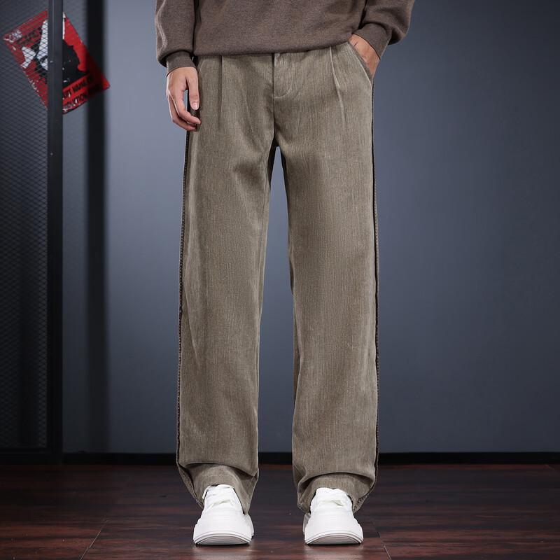 Men's Relaxed Fit Straight-Leg Casual Trousers