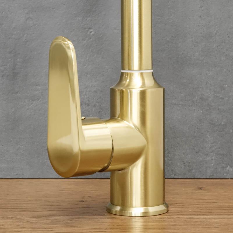 Antique brass freestanding kitchen tap PLAIN