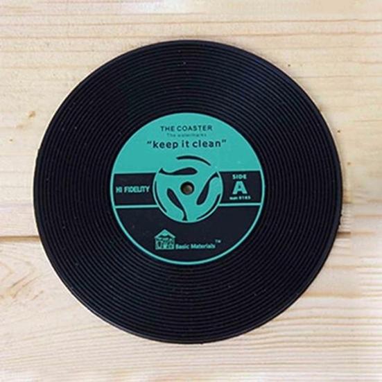 Retro CD-Design Antislip PVC Drink Coaster Pad Cup Coffee Mat Placemat