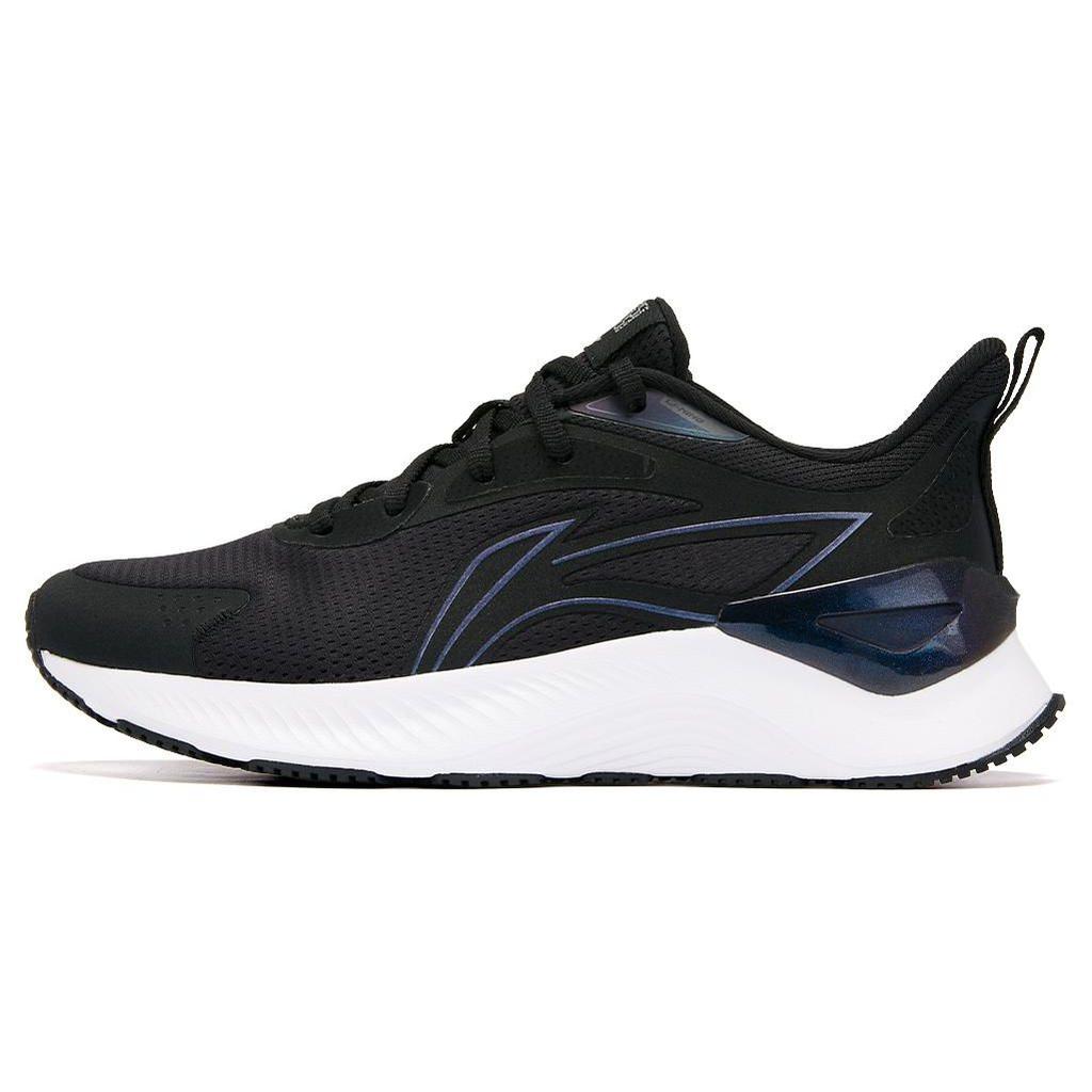 Li Ning Yue Ying 3.0 Comfortable Casual Versatile Shock Absorbing Wear Resistant Breathable Low Top Running Shoes Women Sneaker Black Silver ARHU024-1