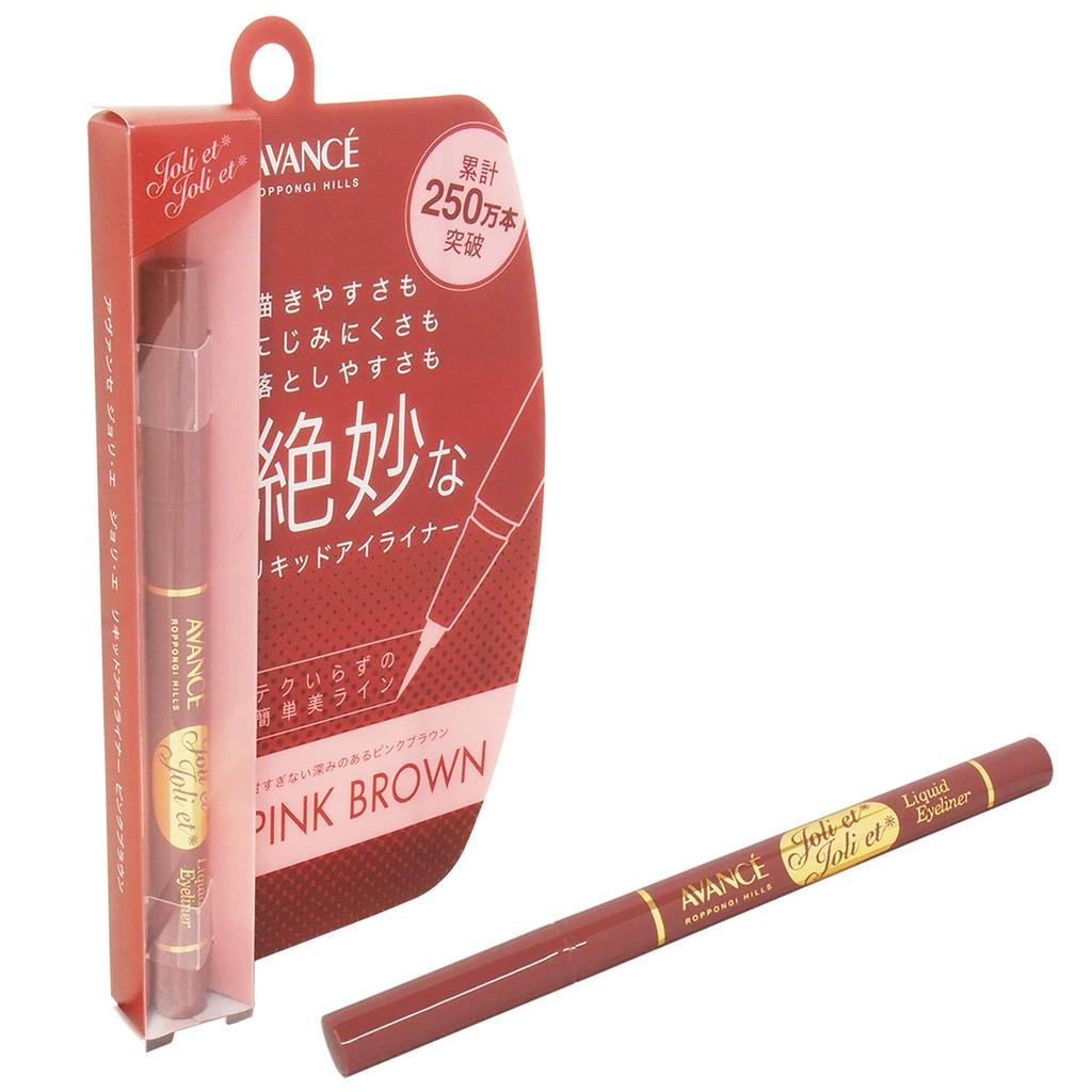 Jolie Jolie Liquid Pink Eyeliner, Brown, 0.6ml (x 1)