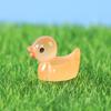 10Pcs Fluorescent Statues Creative Shape Vibrant Color Adorable Appearance Hand-crafted Luminous Tiny Duck Statues Miniature Animal Figures Supplies