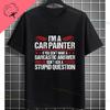 Funny The Car Painter Face Graphic Tshirt Pure Cotton Short Sleeve Casual Tee Perfect for Outdoor Activities  Casual Attire