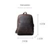 Sivok Retro Men's Genuine Leather Cowhide Laptop Backpack