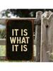 Vintage Metallwandkunst Schild IT IS WHAT IT IS Aluminium Dekor Zuhause