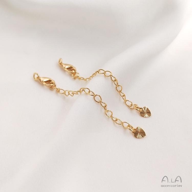 14K Gold Filled Color-Retaining Extension Chain for DIY Jewelry