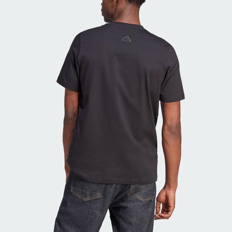 adidas Sportswear Future Icons Metallic T-shirt 'Black Gold' Men's II3468