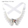 Bow Shape Pet Necklace Soft Liner Dog False Neck Band Pearl Bow Neck Band  Small Medium Breed