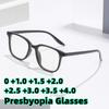 2026 New Square-Frame Anti-Blue Light Presbyopia Glasses Stylish High-Definition Comfortable Reading Eyewear 0 To +4.0