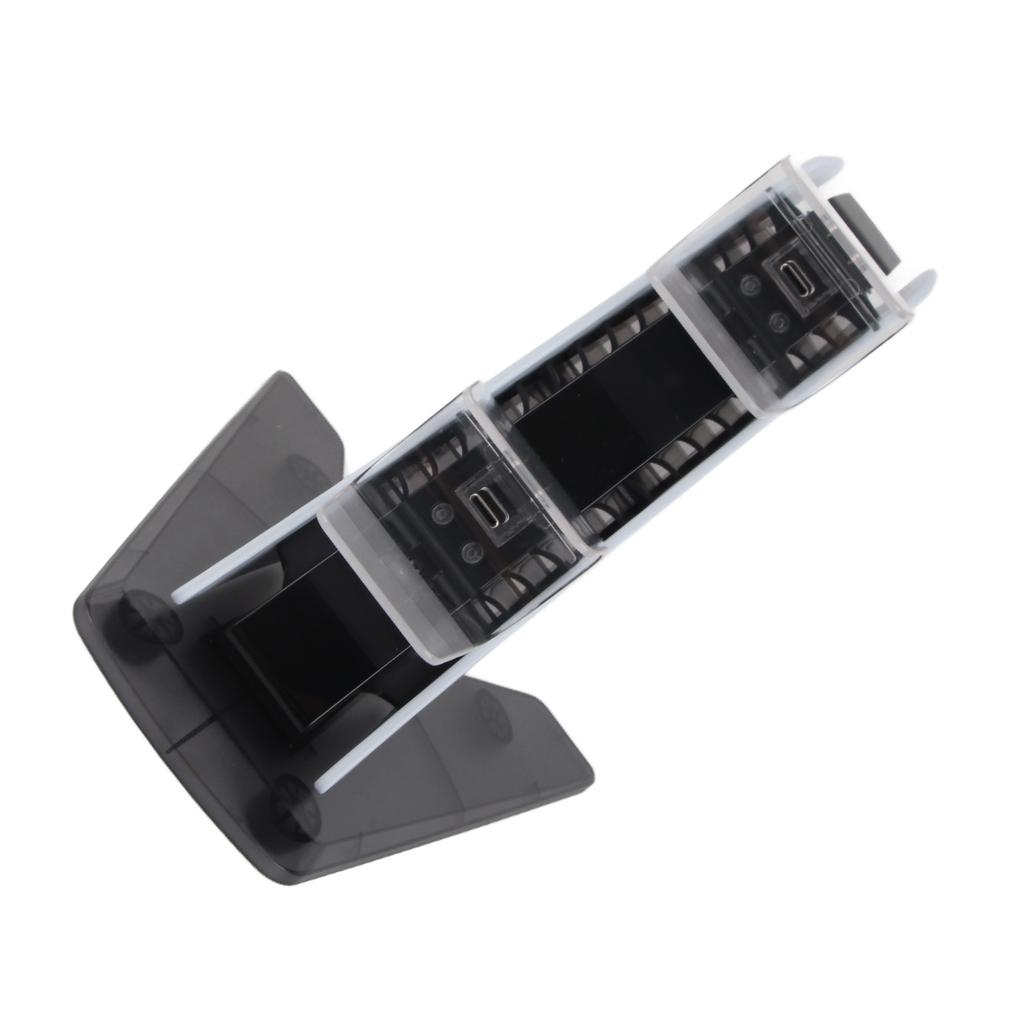 For PS5 Controller Charging Station Wireless Controller Charging Station with Dual Ports with Ambient Light White