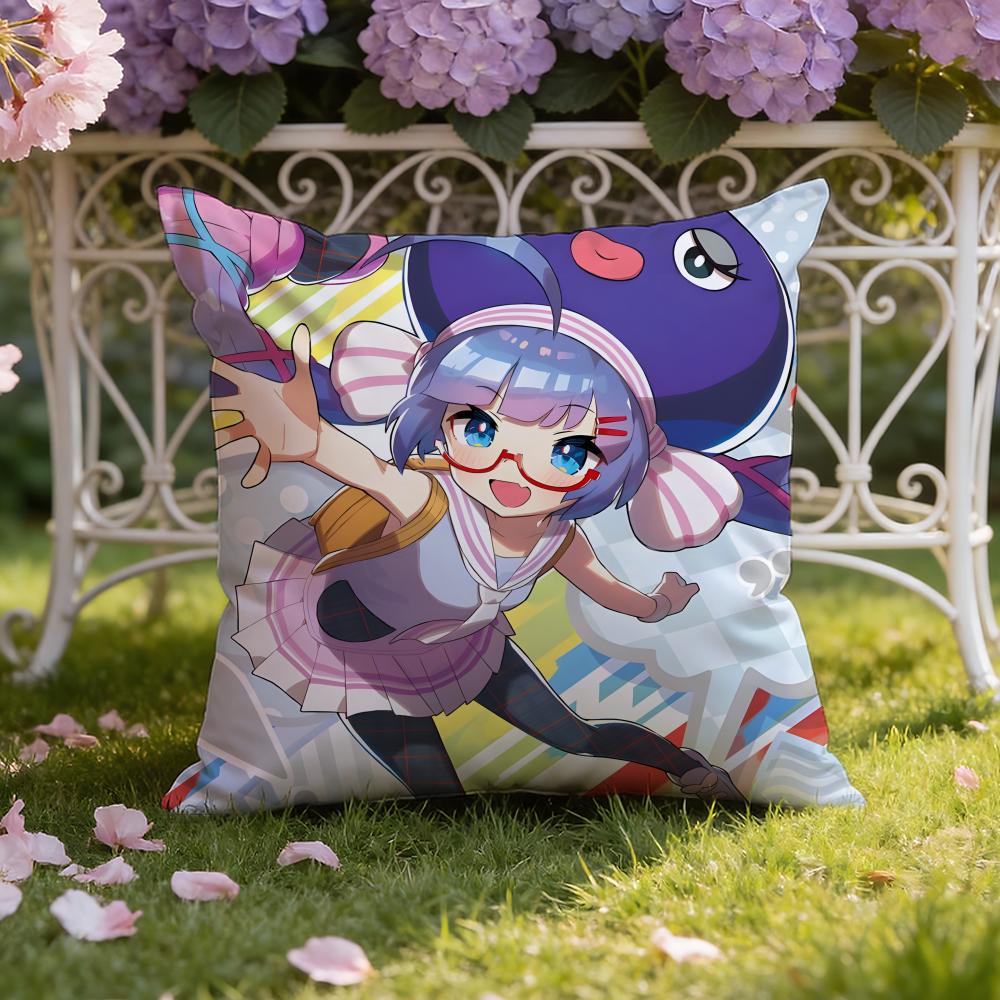 Cute O-Otomachi U-Una Cushion Cover Home & Car Dual-Scene Pillow Cover: Reversible for Premium Comfort