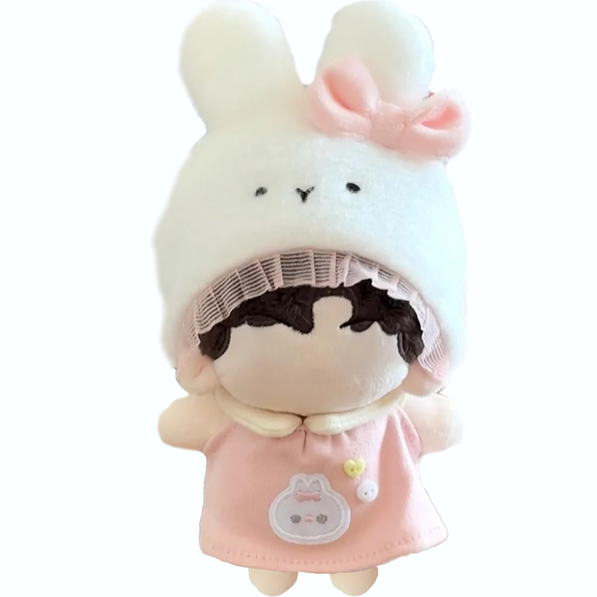 

Набор Шапка-зверушка и плюшевая одежда для 10-сантиметрового кролика, Плюшевая одежда, Аксессуары кигуруми, Отаку-активности, Кукла-талисман, Костюм для K-pop куклы [Б/У]