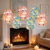 Easter Egg Paper Lantern Bunny Chick Flower Pattern Egg Shaped Hanging Lantern for Easter Party Home Decor