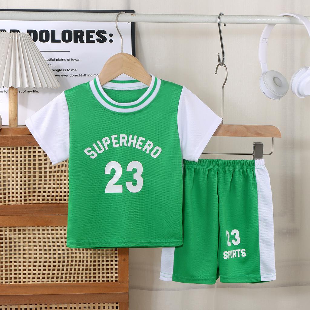 Children's Summer Short-sleeved Breathable Quick-drying sportswearFootball Basketball Suit Clothing Setc Asual Outdoor Comfortable Two-piec Set