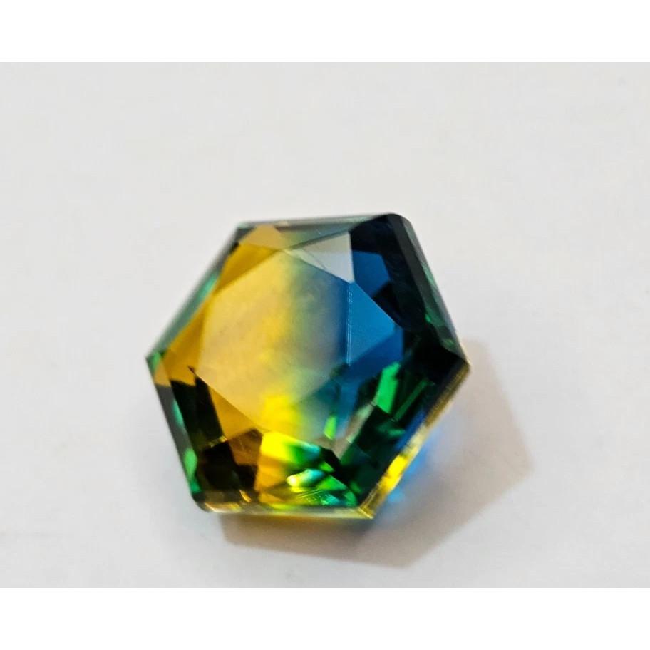 Natural Ametrine Bi-Color Hexagon Cut 23-24 Ct Beautiful Certified Gemstone