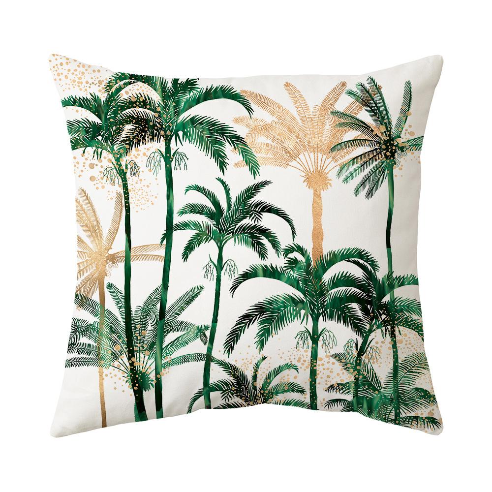 Pillow Nordic Plant Print Pillow Home Sofa Bedside Cushion Square Pillow Case