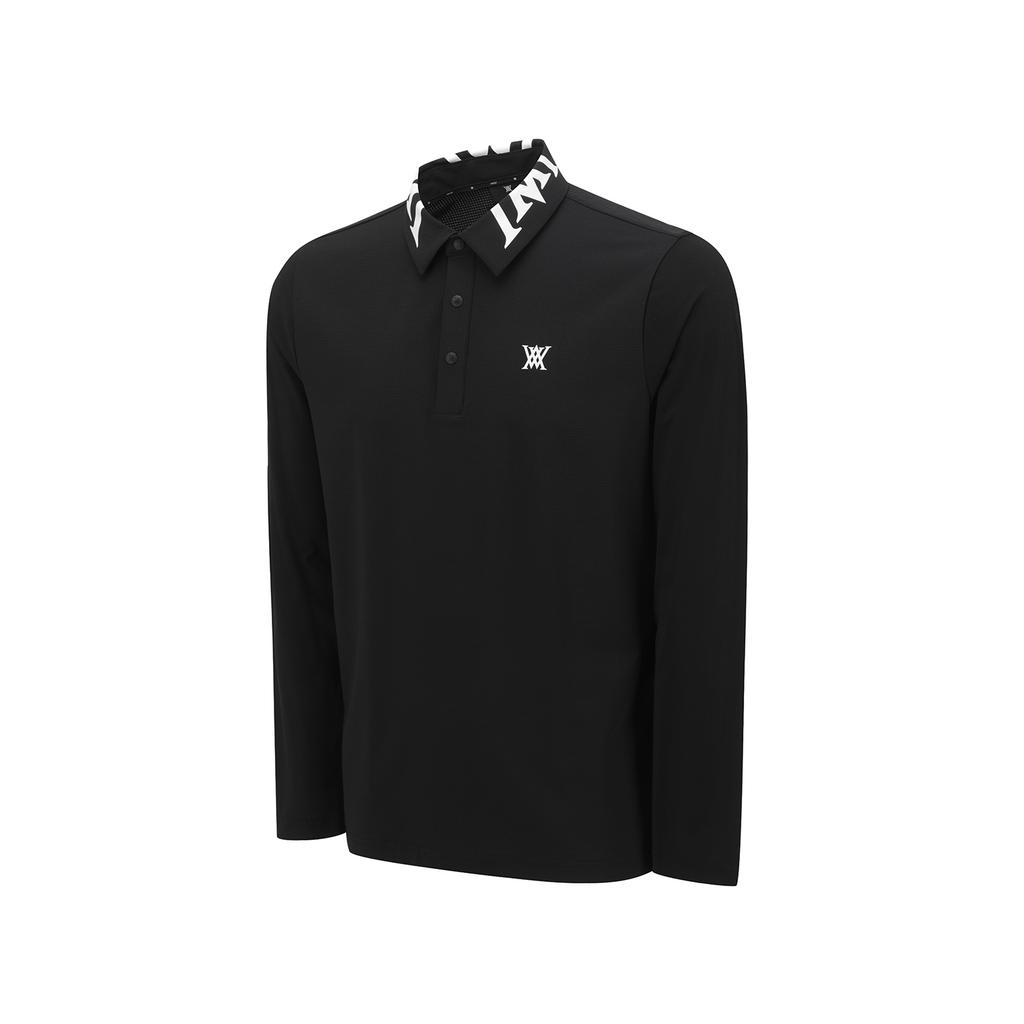 ANEW GOLF Men Collar Point Long T-Shirt_Bk
