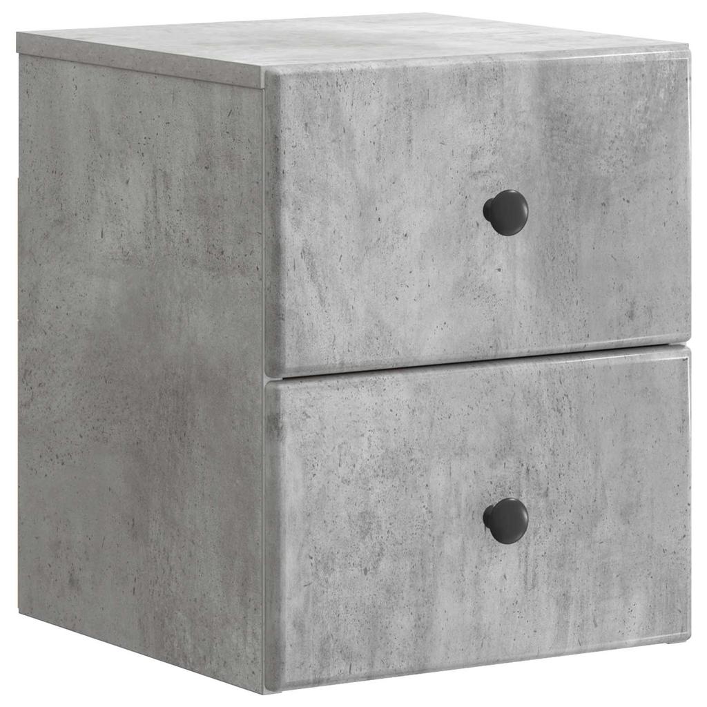 Wall Mounted Nightstand 2 pcs Concrete Grey 34.5 x 33 x 40 cm