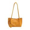 Woven Texture Shoulder Bag with Long Handle and Soft Structure for Summer Casual Wear