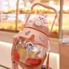 Tazza Orsetto Carino 800ml a 1400ml Borraccia Termica con Cannuccia Kawaii Borraccia per Bambina Bambino Bollitore da Esterno