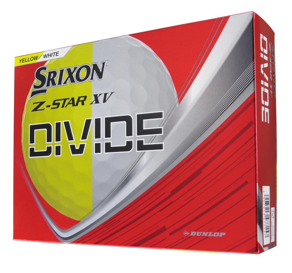DUNLOP Srixon XV Divide Golf 2025 1 Dozen Z-Star Balls, Model, (12 Balls), White/Yellow