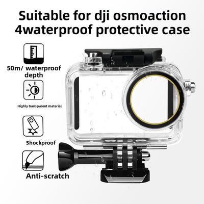 For DJI Action 5 Pro Waterproof Case Diving Underwater 50M/164FT Protective House Shell for DJI Action 5 Pro 4 3 Accessory