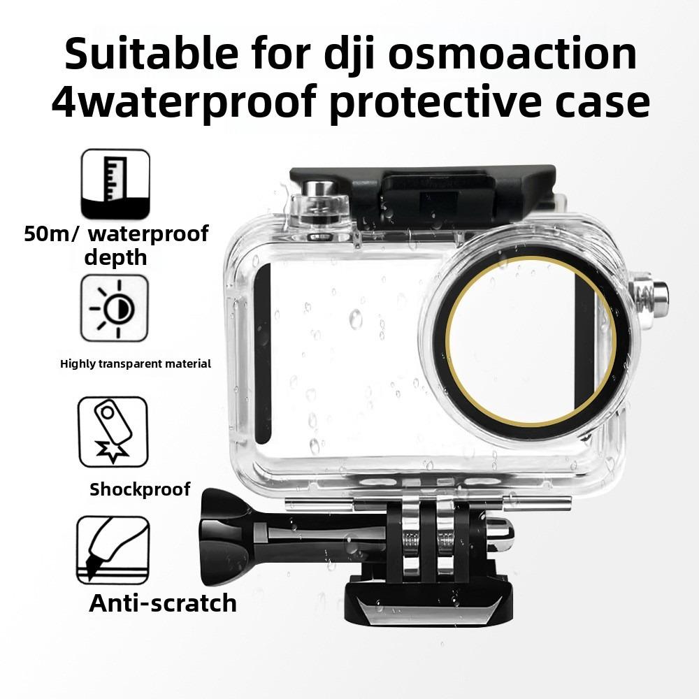 Wasserdichtes Gehäuse für DJI Action 5 Pro, geeignet für Tauchgänge bis 50 m/164 Fuß, Schutzhülle für DJI Action 5 Pro 4 3 Zubehör
