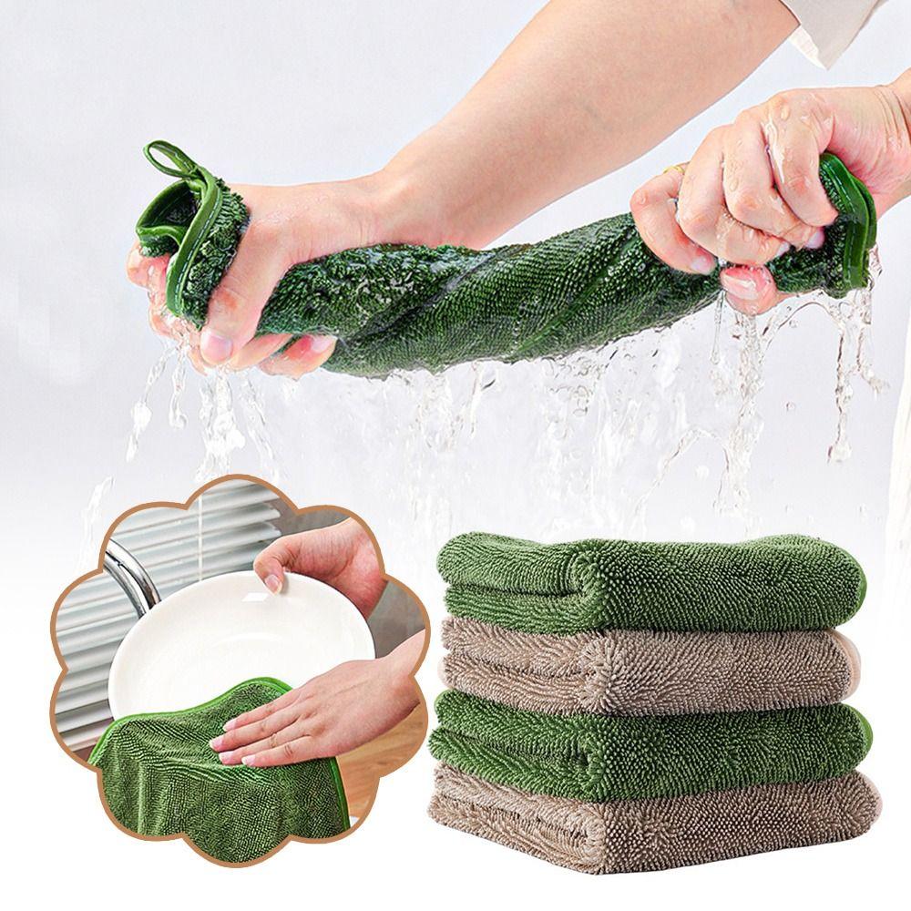 1/2PCS Wiping Rags Kitchen Cleaning Cloths Scouring Pad Cleaning Towel  Household Kitchen