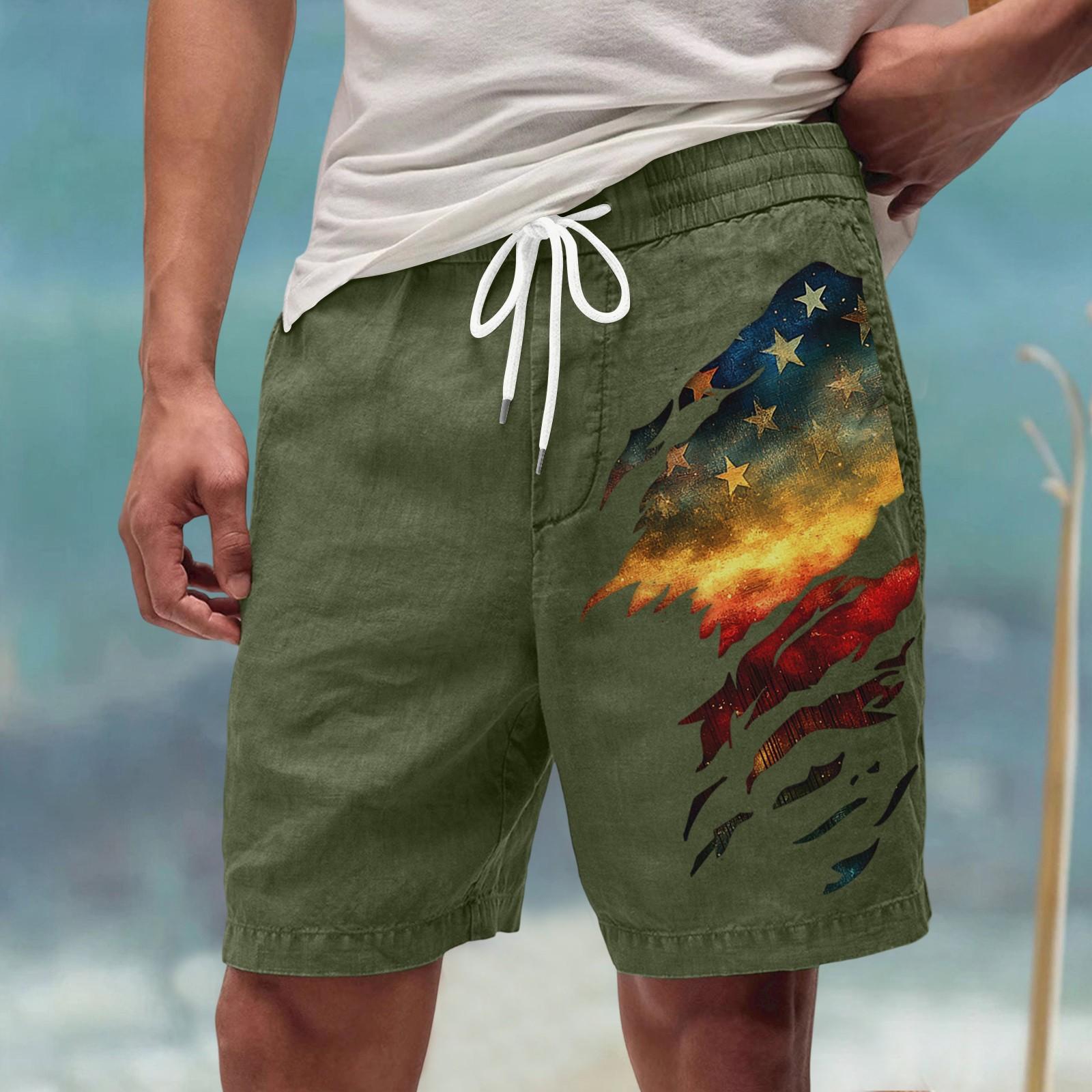 

Мужские летние большие повседневные свободные спортивные брюки пляжные шорты M