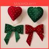 Christmas Tree Hanging Decorations With Heart And Bow Design For Holiday Decor