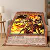 Anime Yu-Gi-Oh Monster Card Cartoon Flannel Blanket Soft Warm Blanket Throw Blanket for Bedroom Living Room Bed Picnic Kid