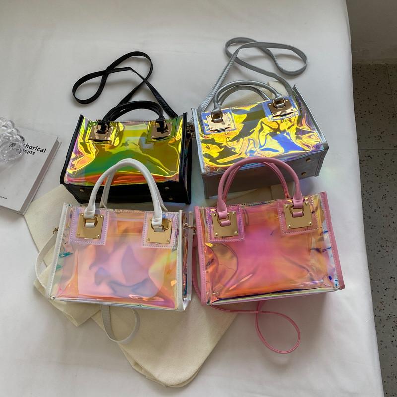 Dazzling Tote Colors Handbag Single Shoulder Crossbody Jelly Bag Fashion Women