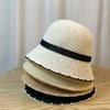 Fashionable Round Top Wide Brim Fisherman Hat For Women Ideal For Sun Protection And Breathability