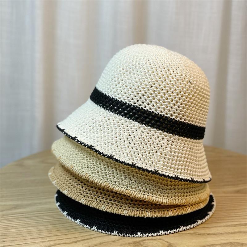 Fashionable Round Top Wide Brim Fisherman Hat For Women Ideal For Sun Protection And Breathability