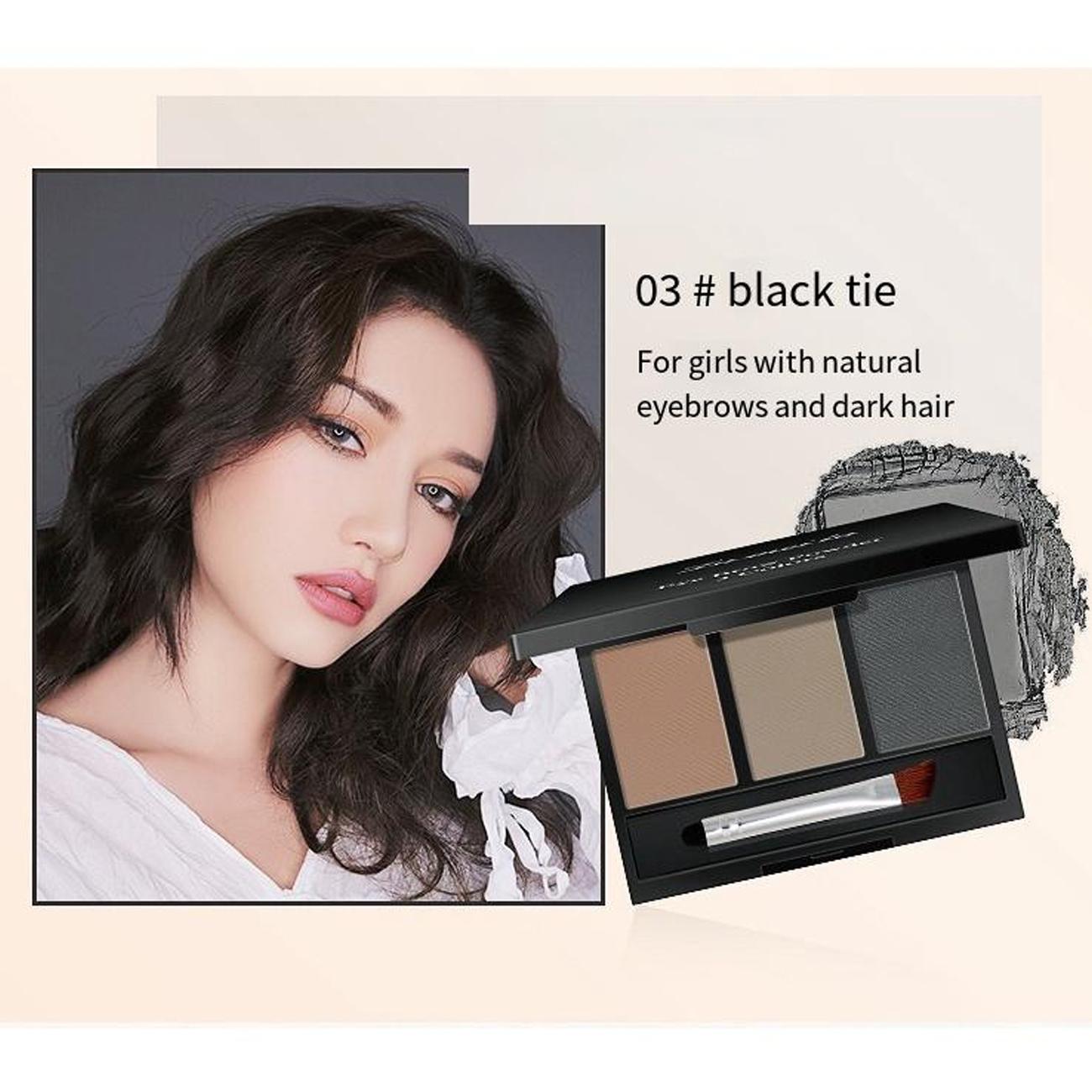 

Трехцветная пудра для бровей, водостойкая, против пота, натуральный, не обесцвечивает, стойкий карандаш для бровей для начинающих, тянущая линия, артефакт от молочницы