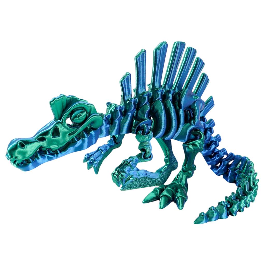 3D Printed Spinosaurus Dinosaur Skeleton Model Educational Puzzle Toy for Assembly and Display Suitable for Science and Learning Projects