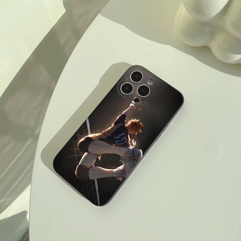 

Shonen anime-H-Haikyu Phone Case For iPhone 17,16,15,14,13,12,11 Pro Max, Lightweight and practical Soft Black Cover iPhone13PRO