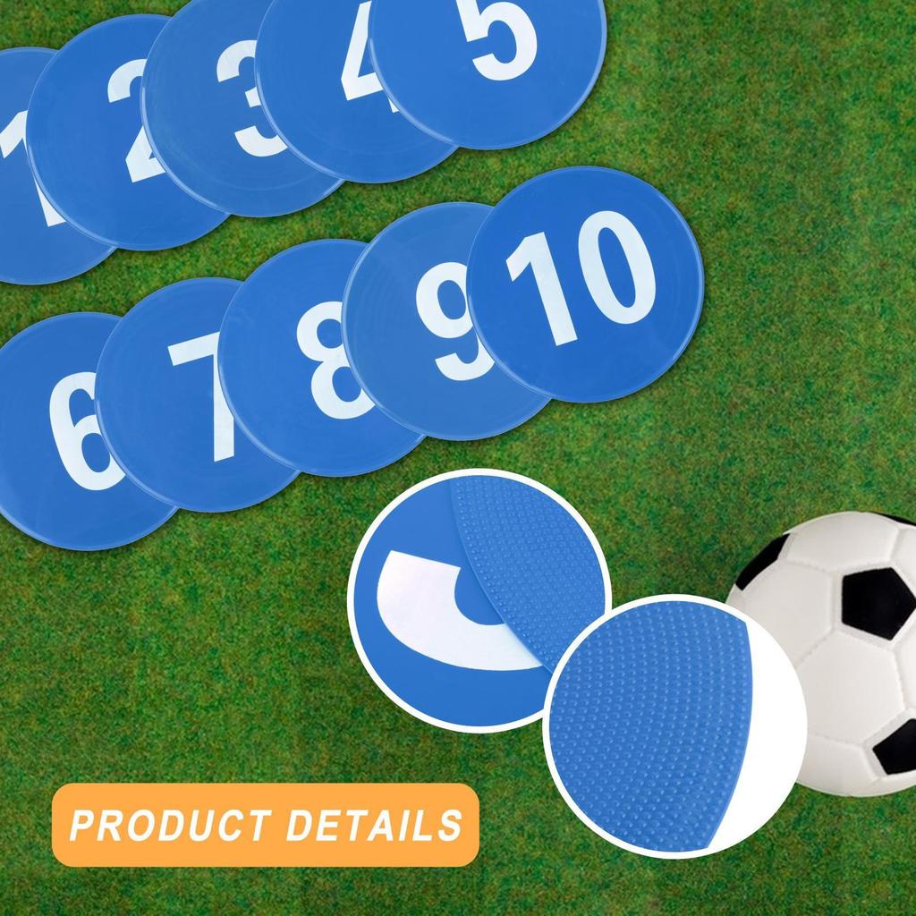 10 Pieces Numbered Floor Markers Landmark Mats Exercise Footstep Mat Silent Training Mark Pads for