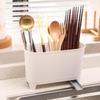 Compact Kitchen Countertop Waste Bin with Food Scrap Filter & Utensil Holder