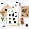 500PCS Ten Different Patterns Black Cat Roll Stickers Small Pattern Decoration DIY Luggage Skateboard Water Cup Stickers