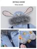2025 Winter Girls' Elegant Rabbit Officer Down Jacket – High-End Fashion Baby Coat