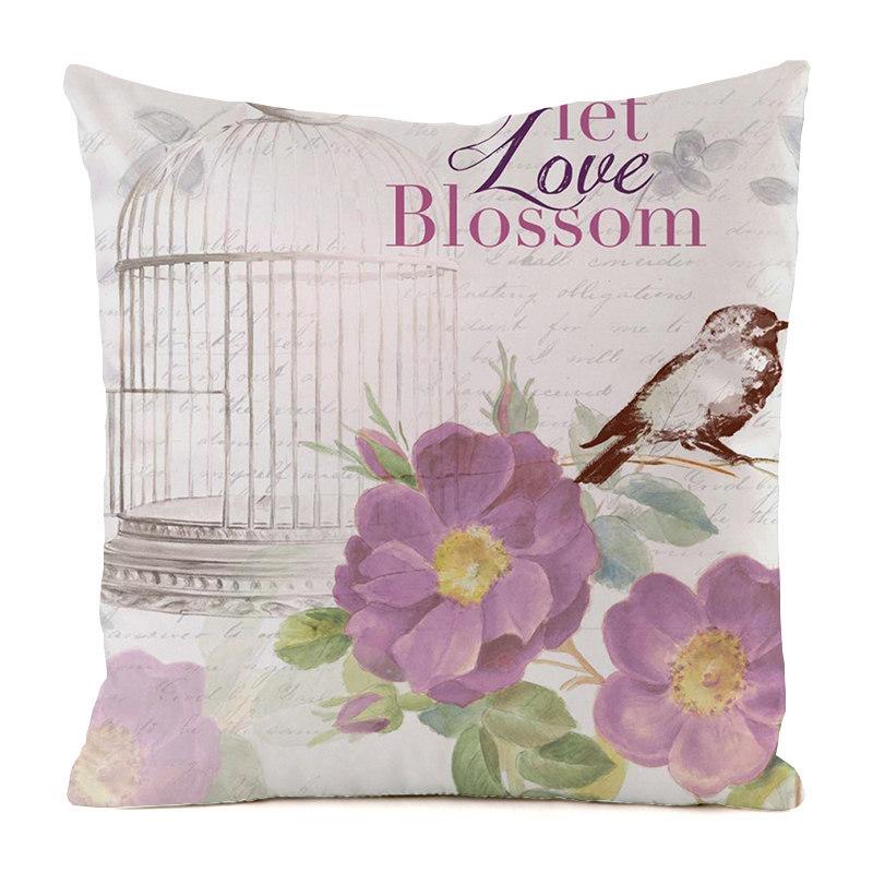 European Colorful Countryside Style Digital Printing Short Plush Pillow Covers For Car Sofa Office Cushion Cover Home Goods